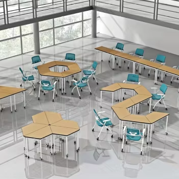 Office Furniture Commercial - American Modern Classroom Desk And Chair