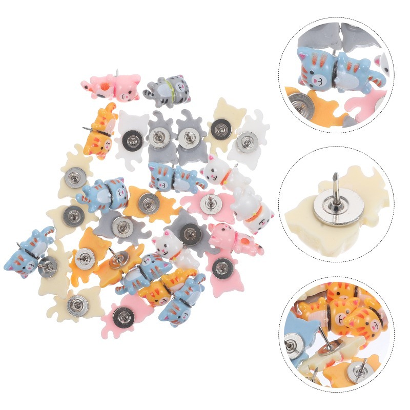 20Pcs Cute Resin Cat Push Pins - Office Furniture Online recension och pris
