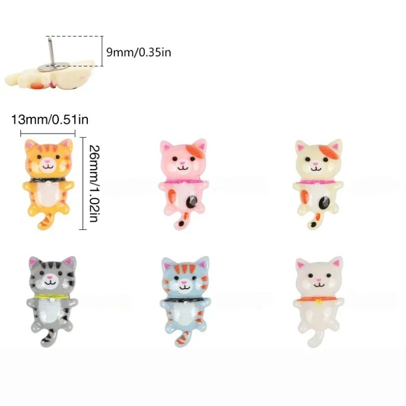 20Pcs Cute Resin Cat Push Pins - Office Furniture Online recension och pris