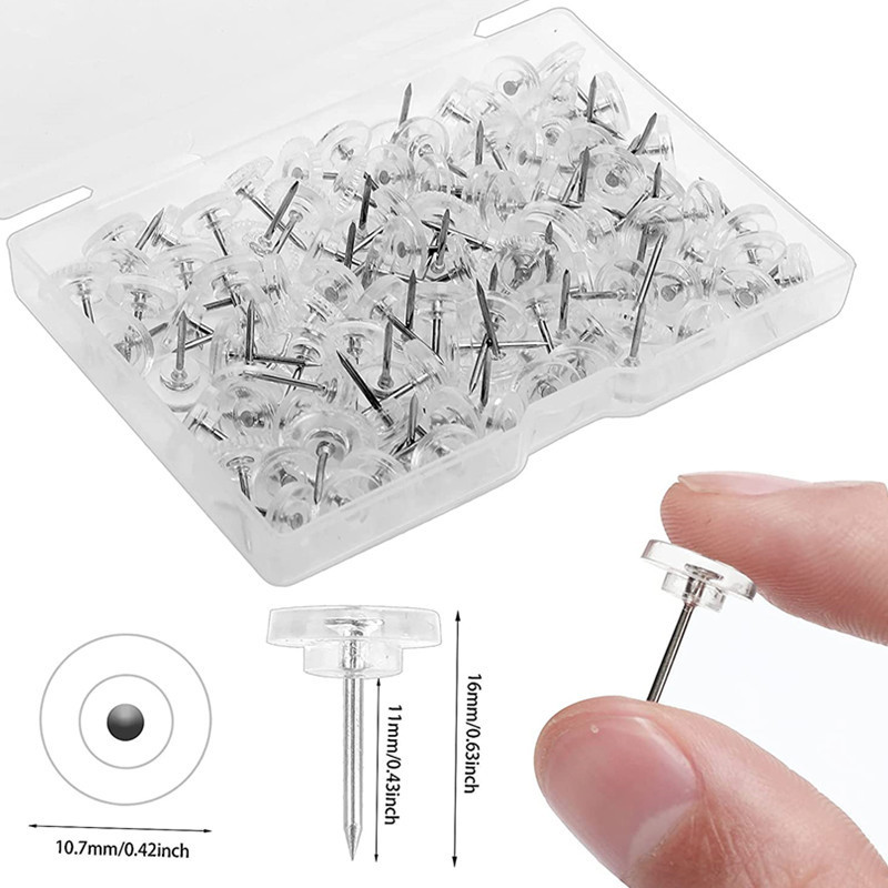 50pcs/box Plastic Clear Push P - Office Furniture Online recension och pris