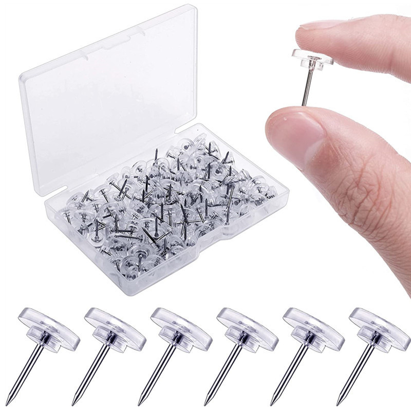 50pcs/box Plastic Clear Push P - Office Furniture Online recension och pris