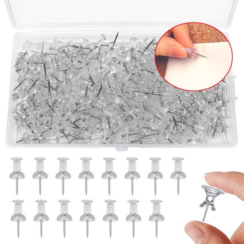 50/100Pcs Push Pins Transparen - Office Furniture Online recension och pris