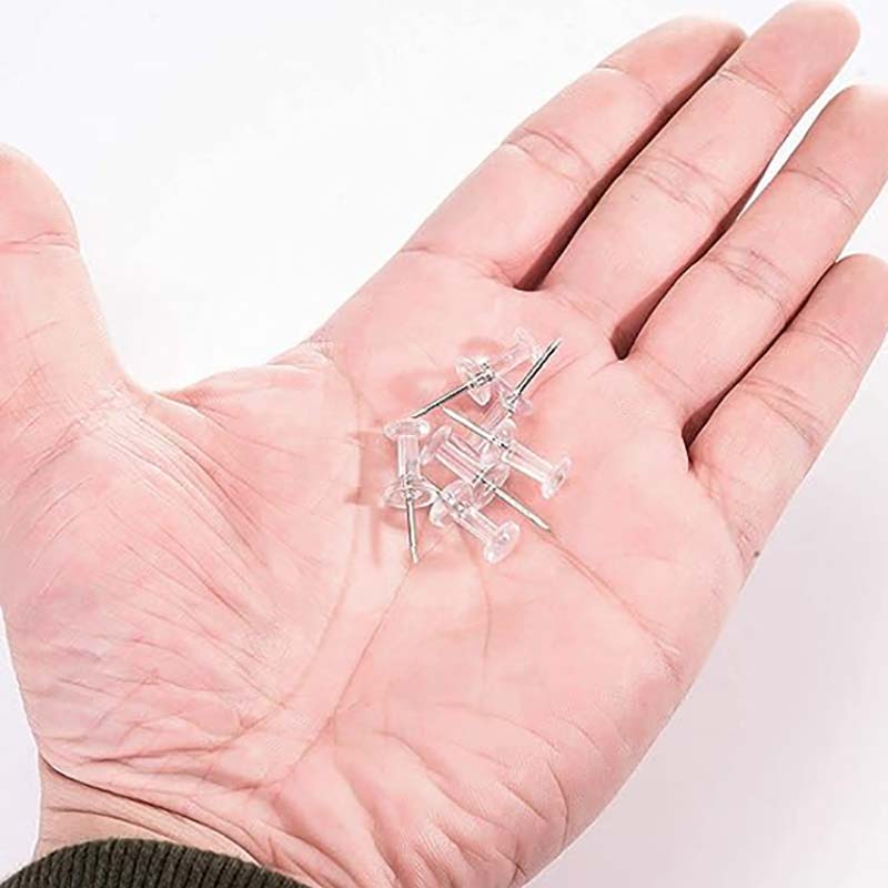 50/100Pcs Push Pins Transparen - Office Furniture Online recension och pris