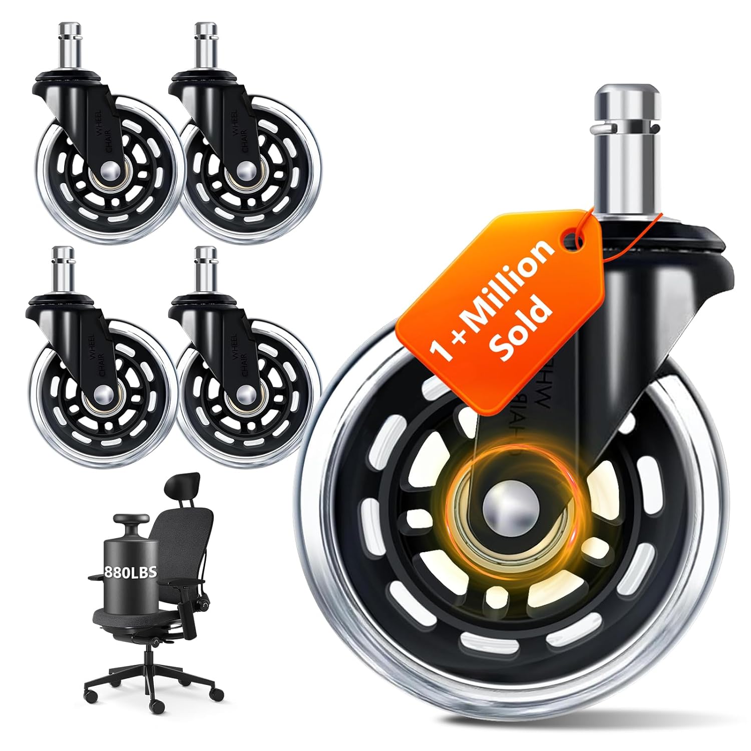 3 Inch Office Chair Wheels Set - Office Furniture Plan recension och pris