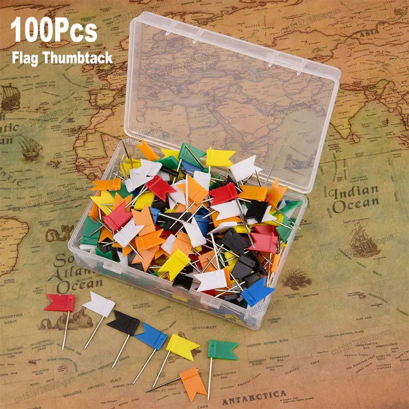 100Pcs Color Set 35mm Flag Thu - Office Furniture Online recension och pris