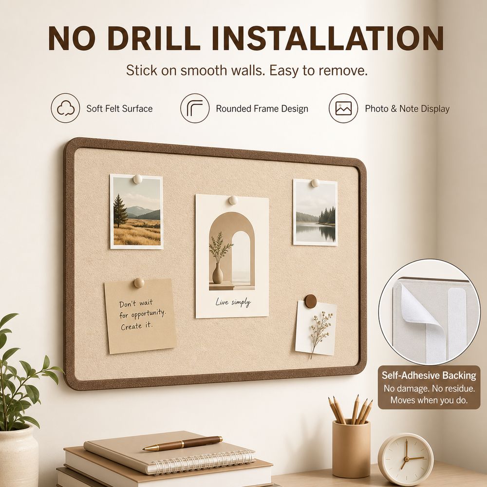 Self Adhesive Felt Bulletin Bo - Office Furniture Online recension och pris
