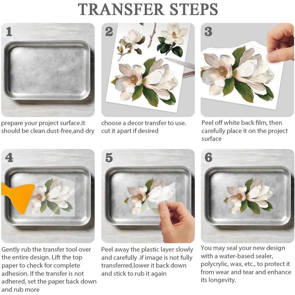 3pcs/Set Rose Rub on Transfers - Office Furniture Plan recension och pris