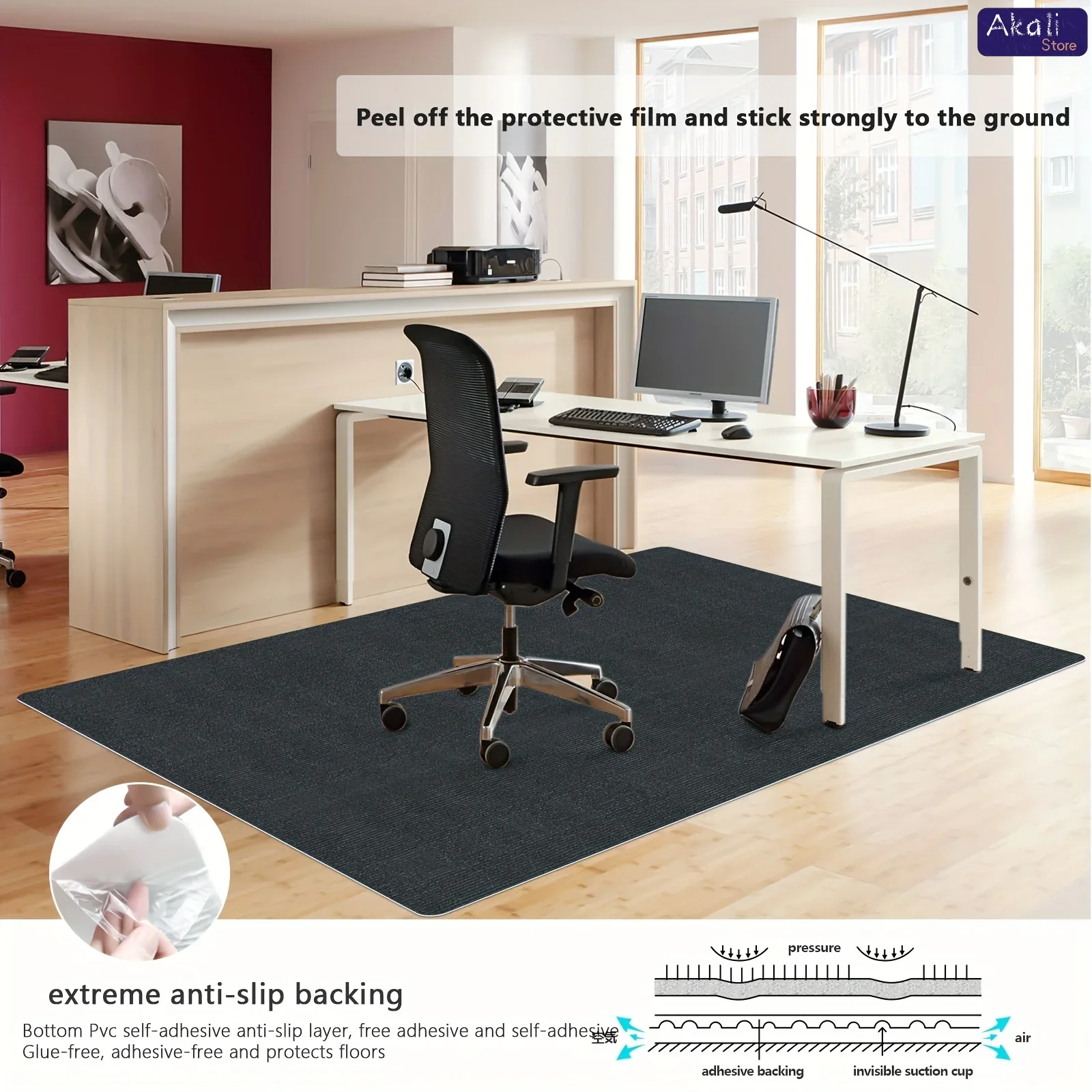 Large Size Office Chair Mat An - Chair Mat Hard Floor recension och pris