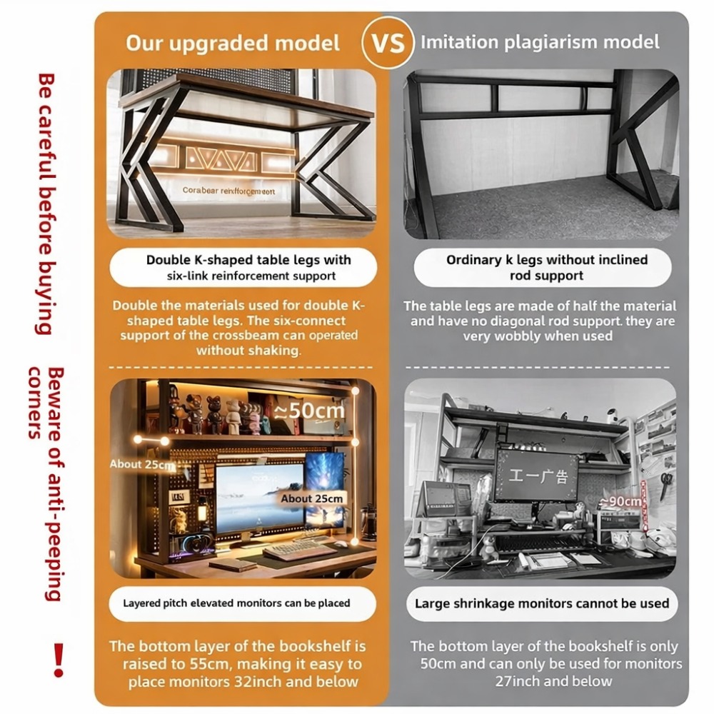 Gaming Desk with Bookshelf and - Office Furniture Plan recension och pris