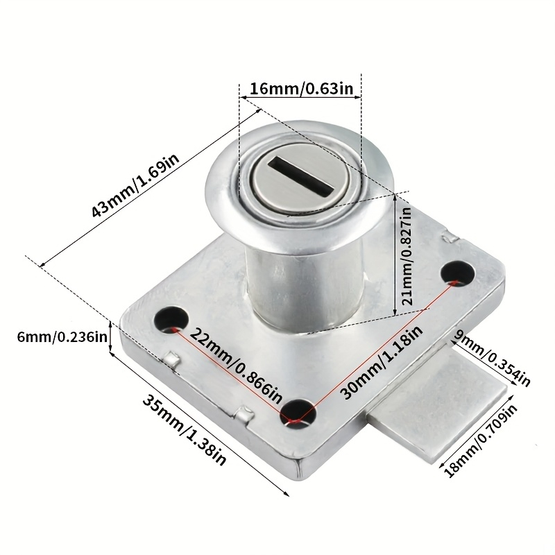 Cabinet Drawer Lock Wardrobe C - Office Furniture Outlet recension och pris